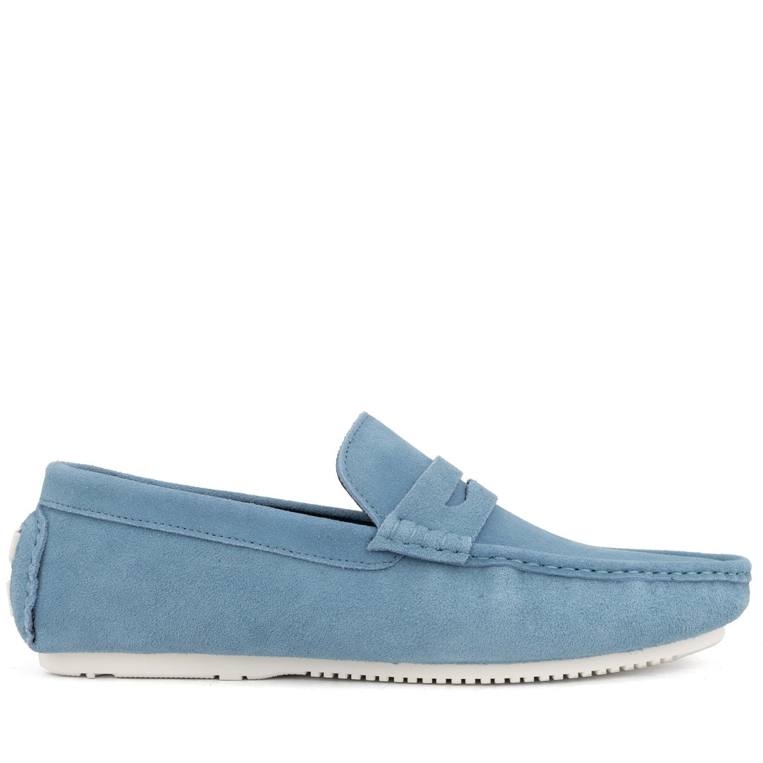 blue casual closed mocasins