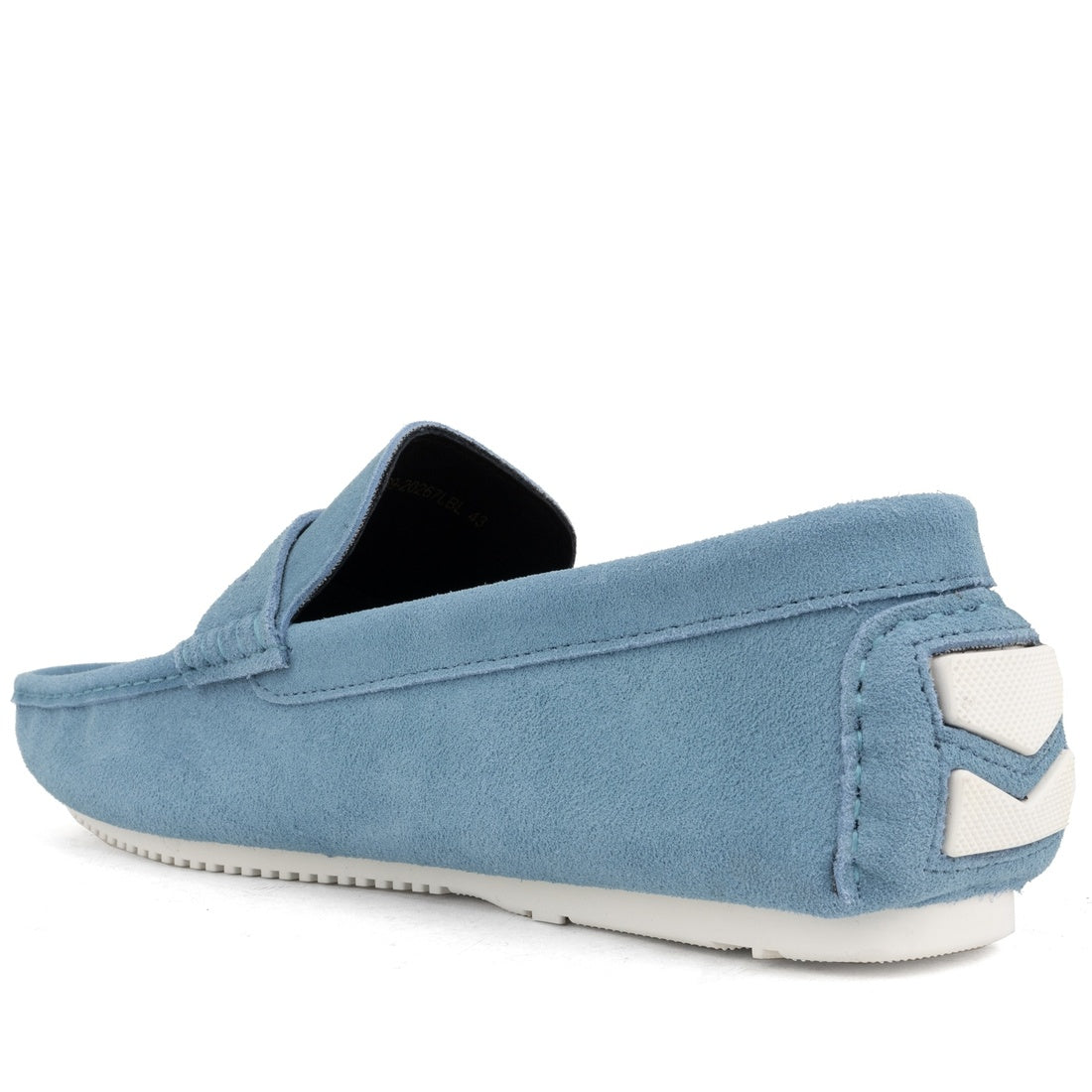blue casual closed mocasins