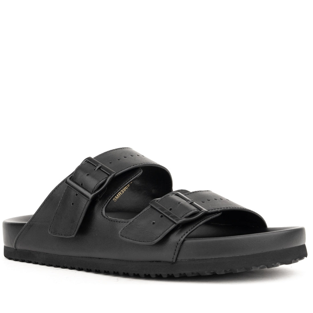 black casual open slippers
