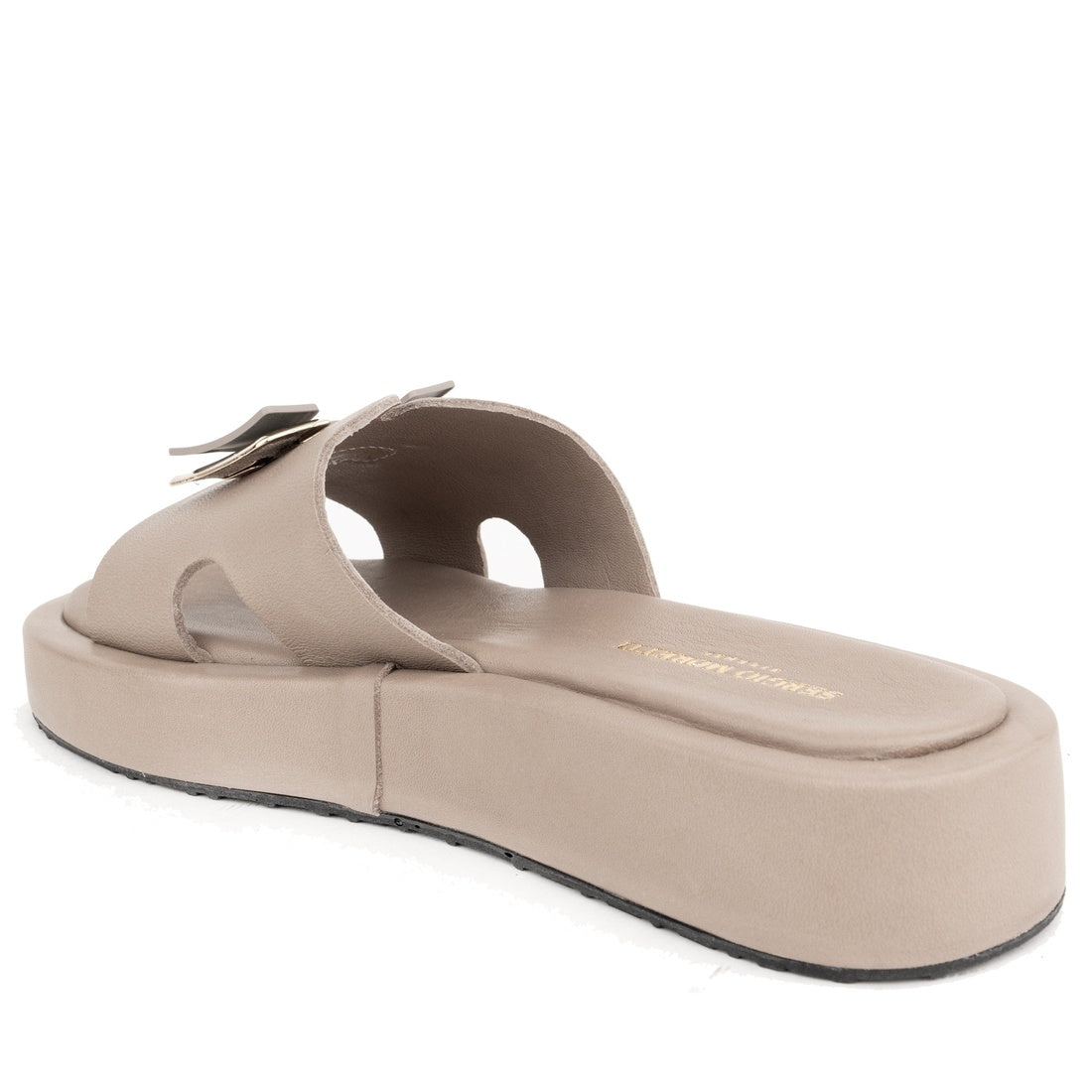 beige casual open slippers