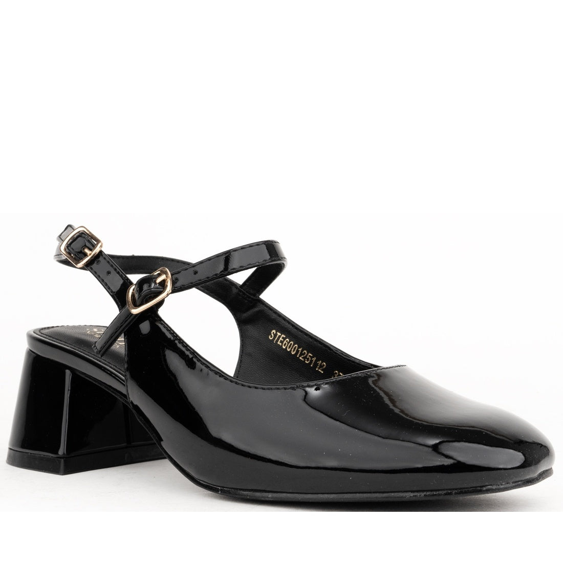 black elegant part-open formal pumps