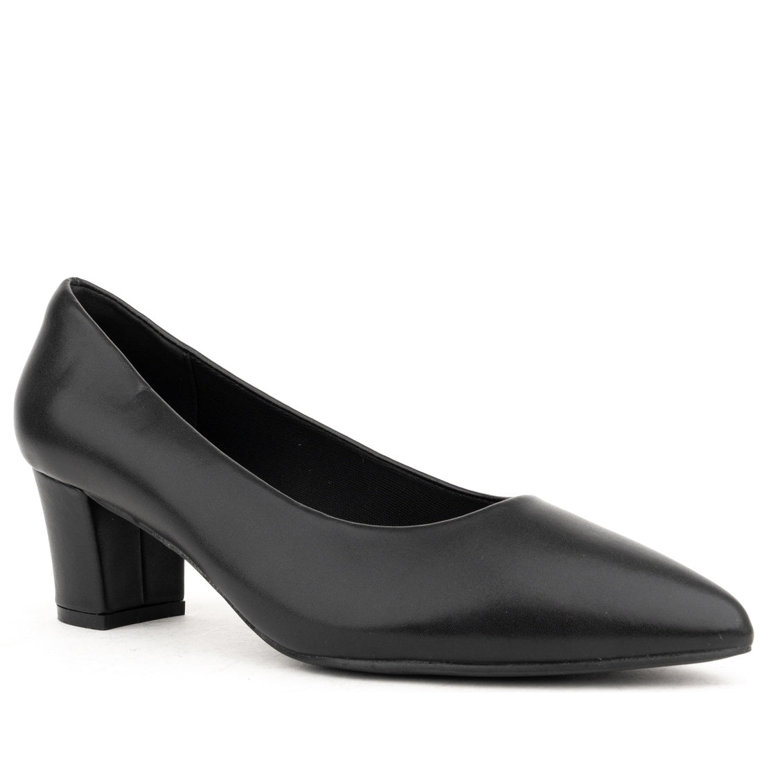 black elegant closed formal pumps