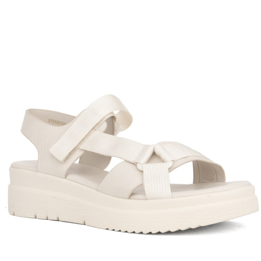 white open sandals