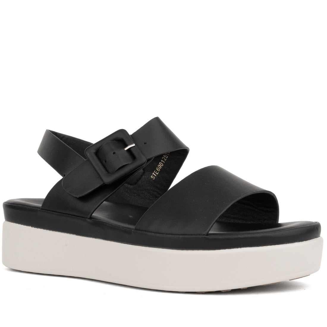 black open sandals
