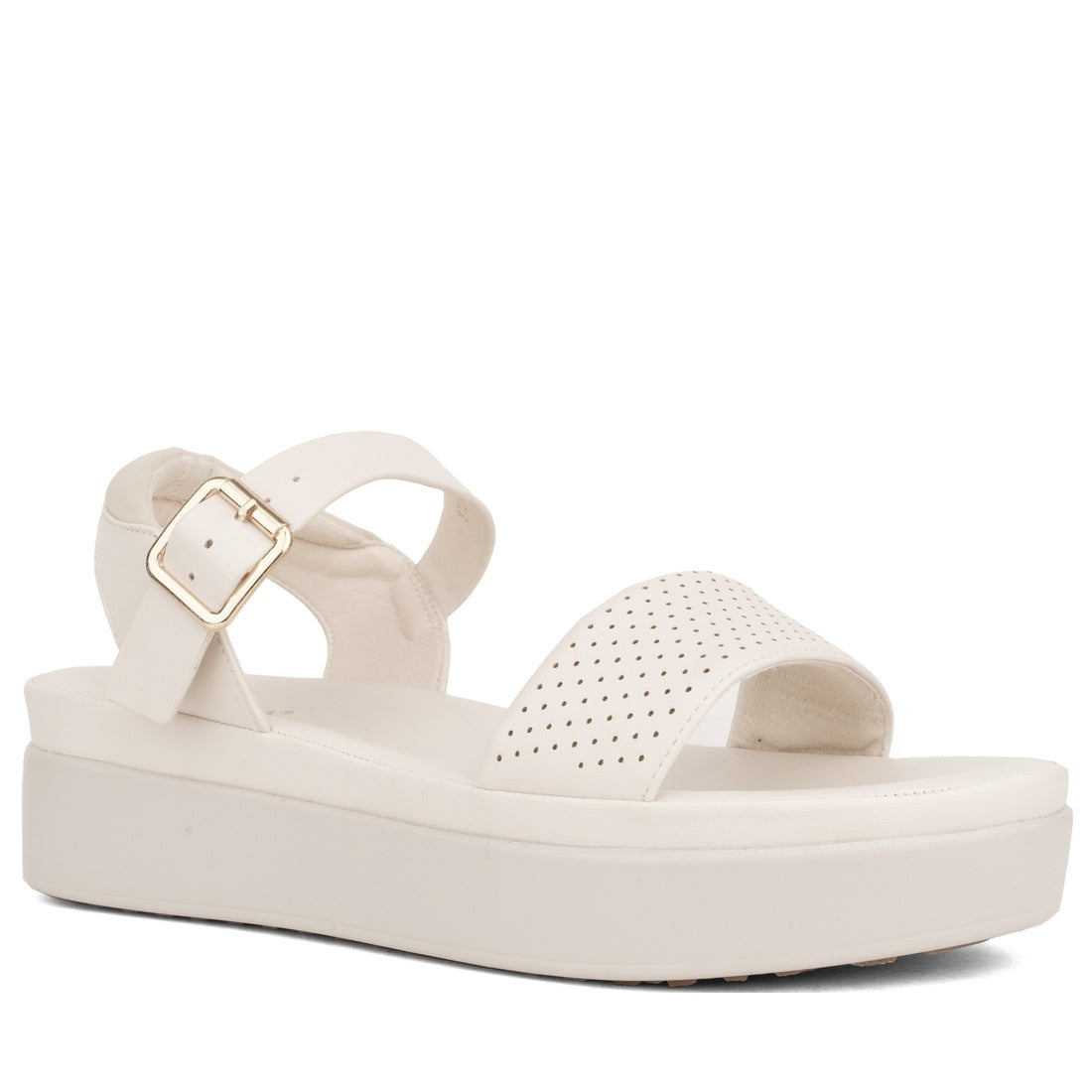 white open sandals