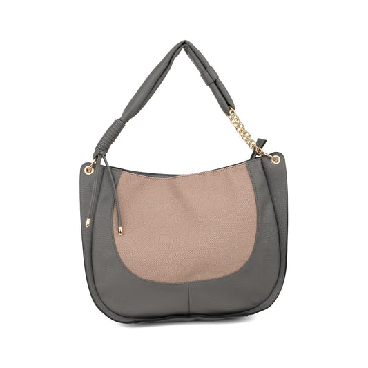grey casual shoulder bag