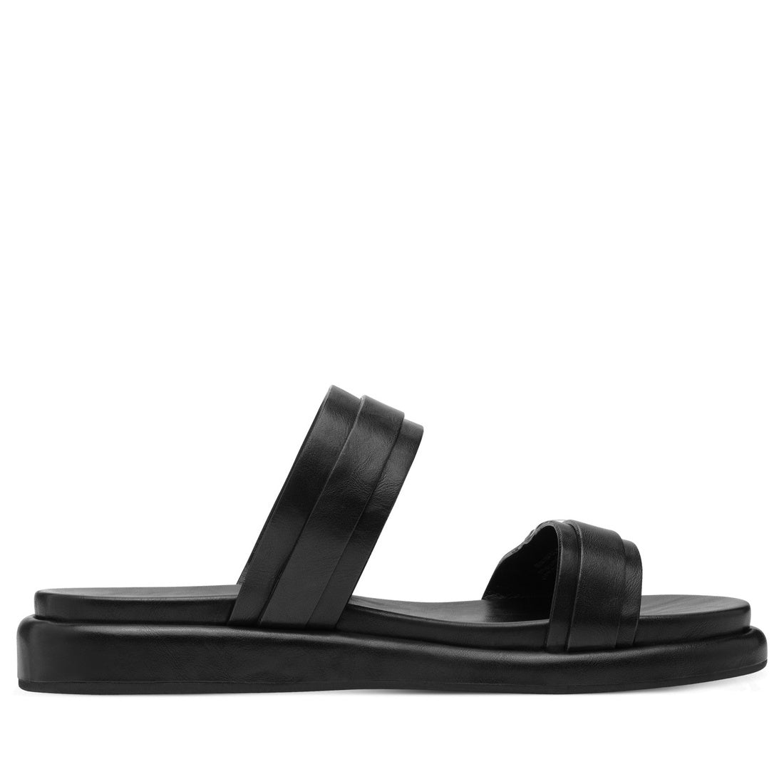 black casual open sandals
