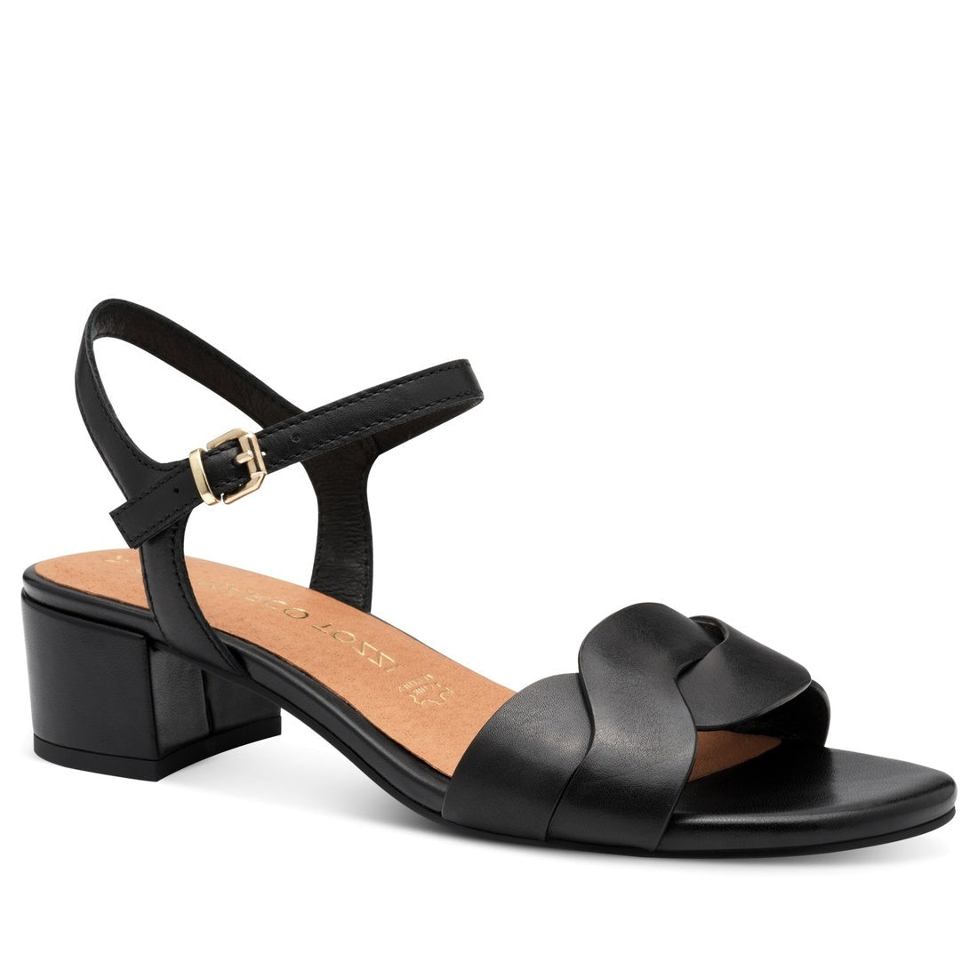 black casual open sandals