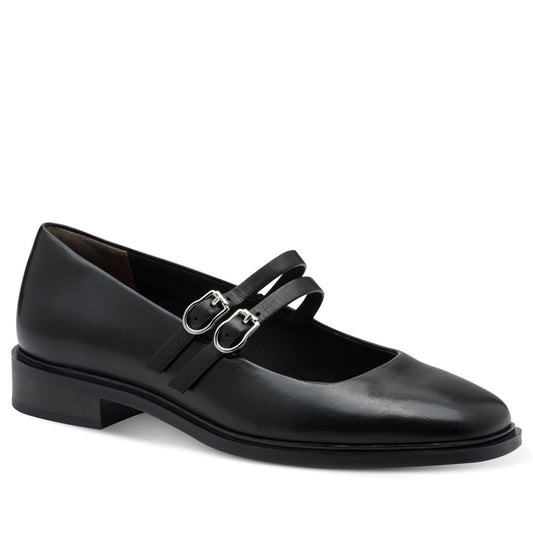 black casual closed ballerinas