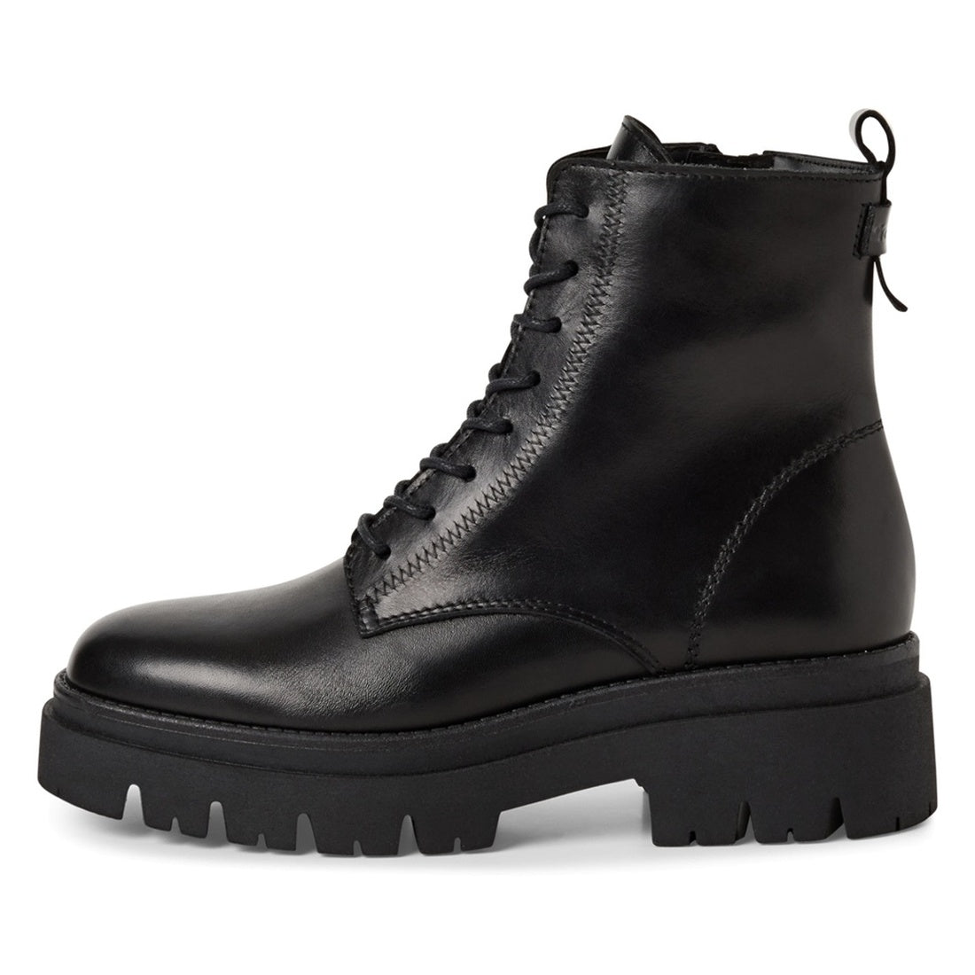 black casual closed booties