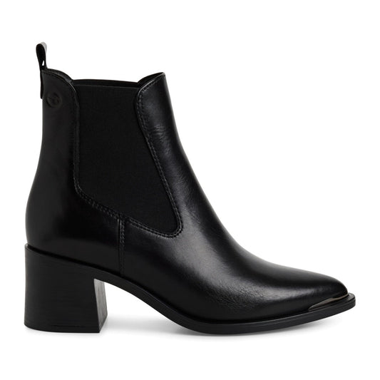 black casual closed booties
