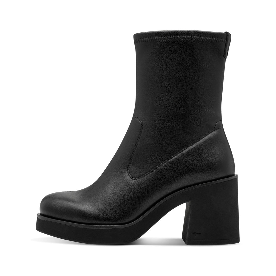 black casual closed booties