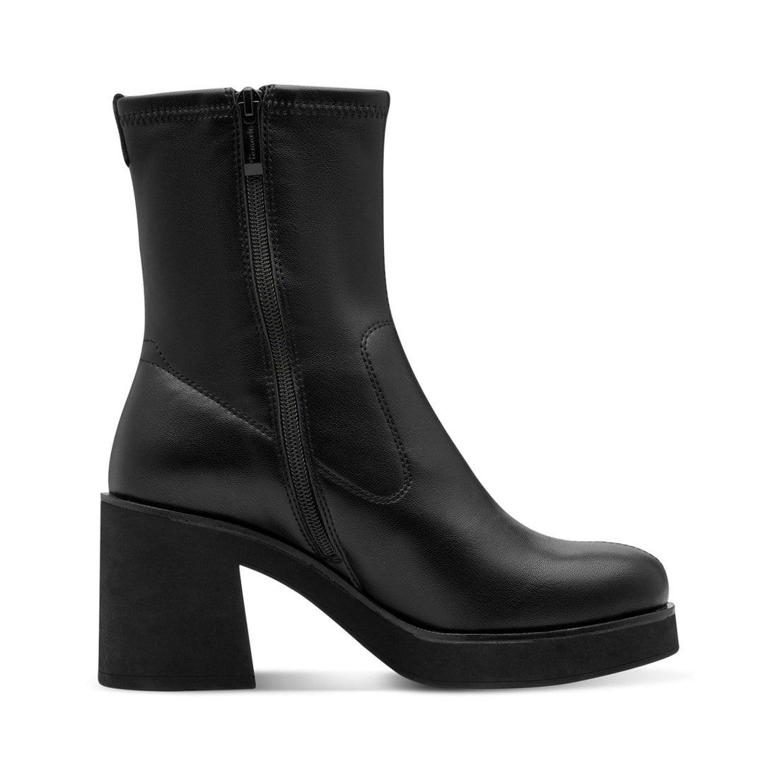black casual closed booties