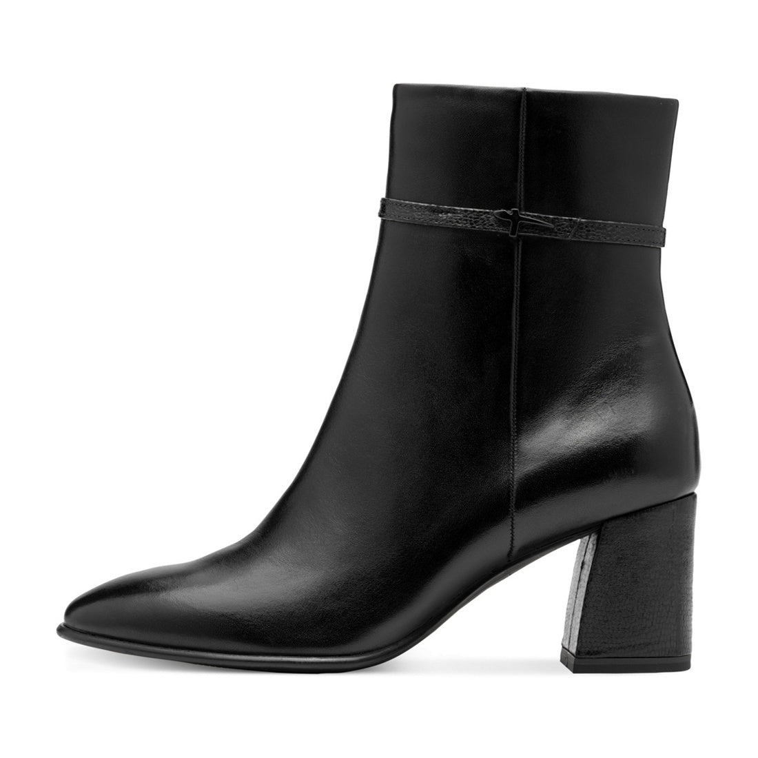 black casual closed booties