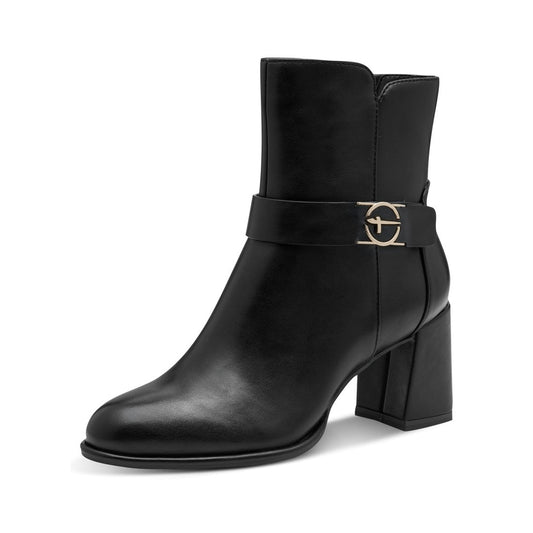 black casual closed booties