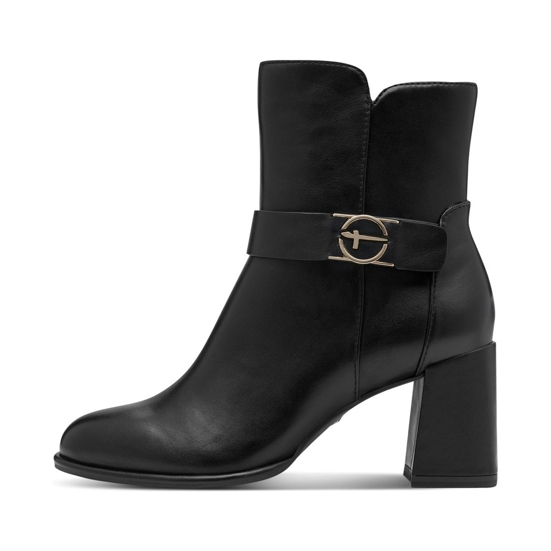 black casual closed booties