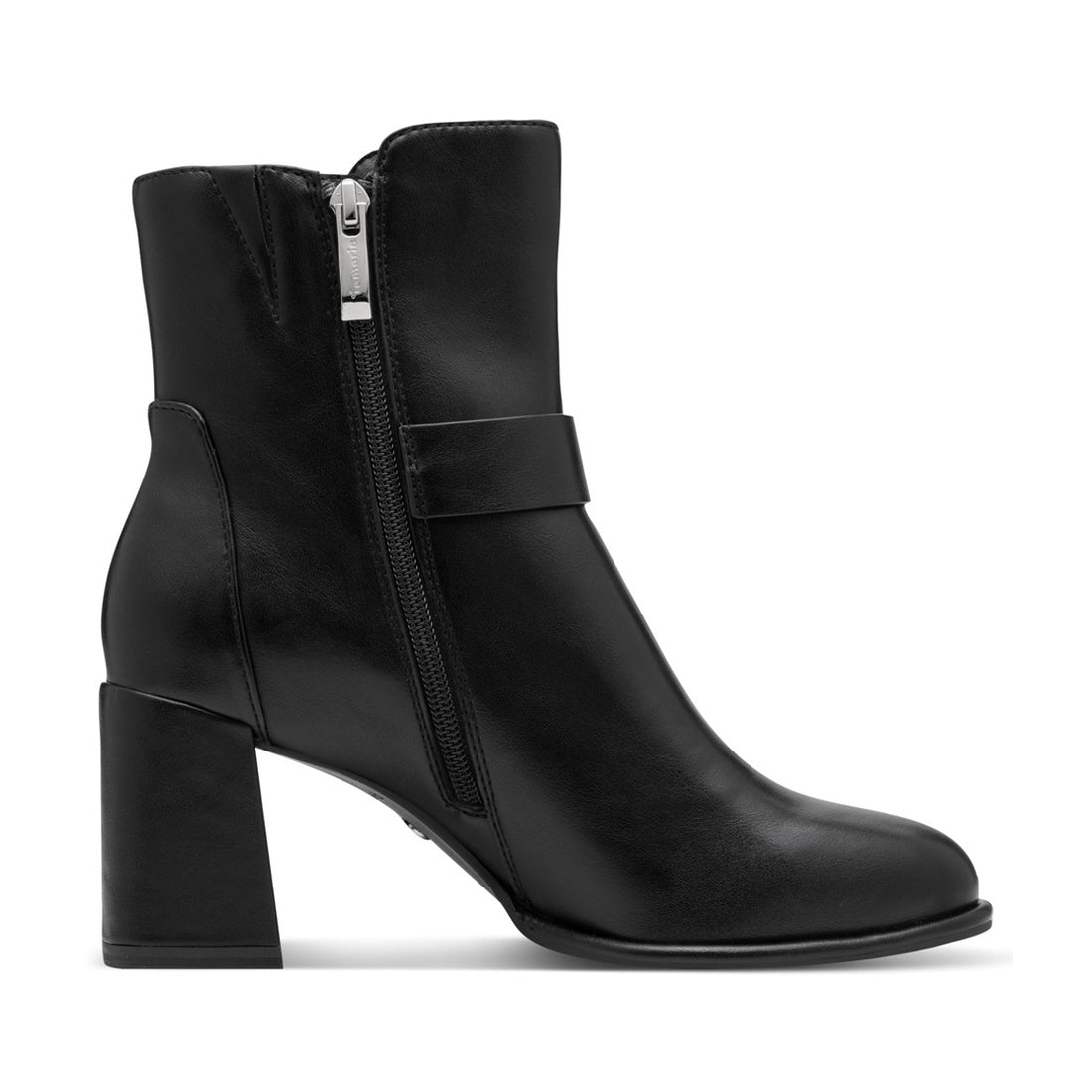 black casual closed booties