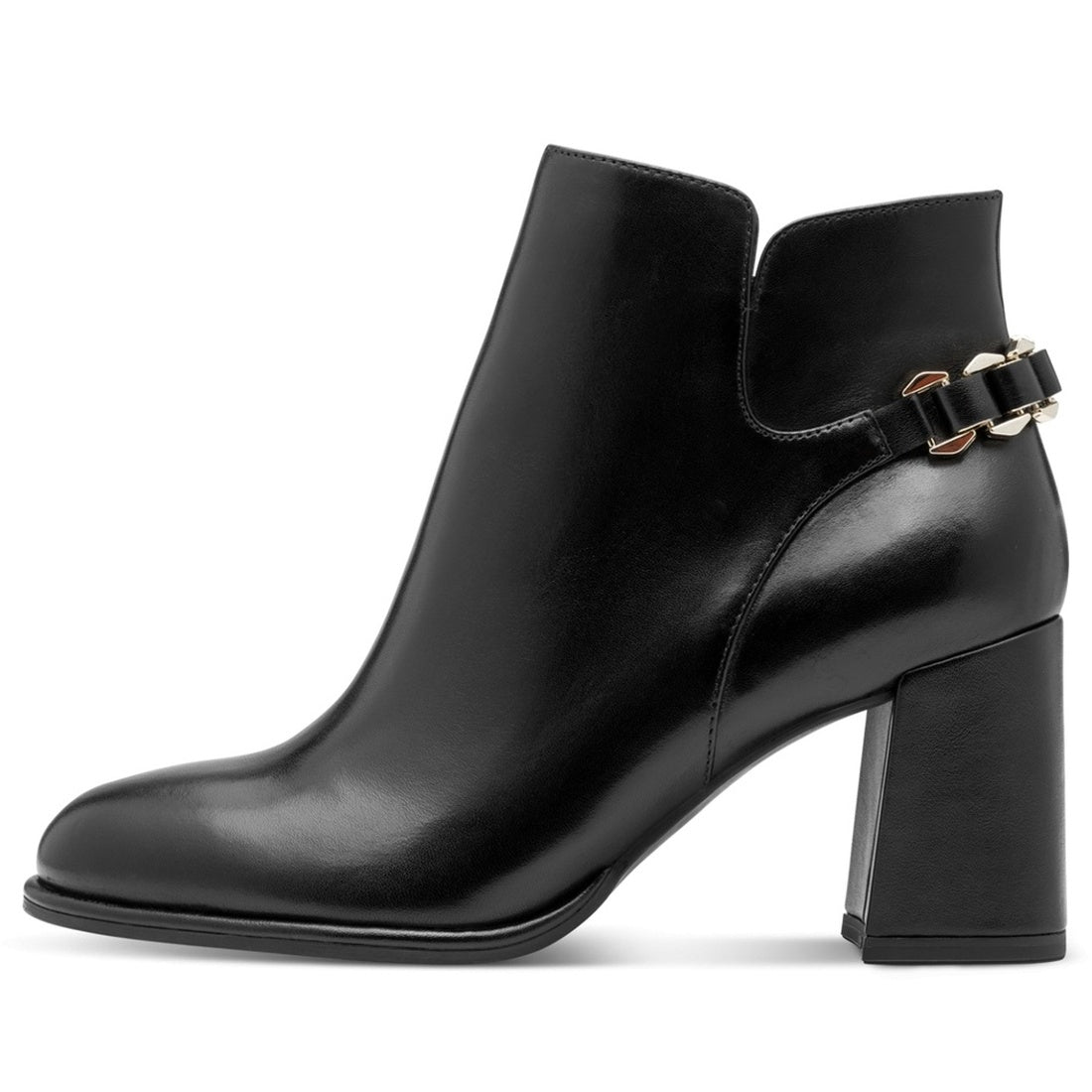 black casual closed booties