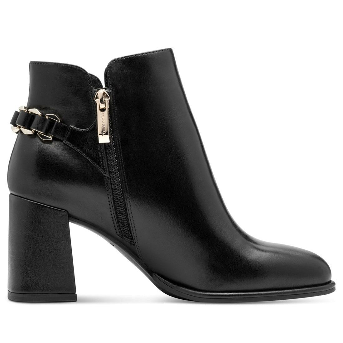 black casual closed booties
