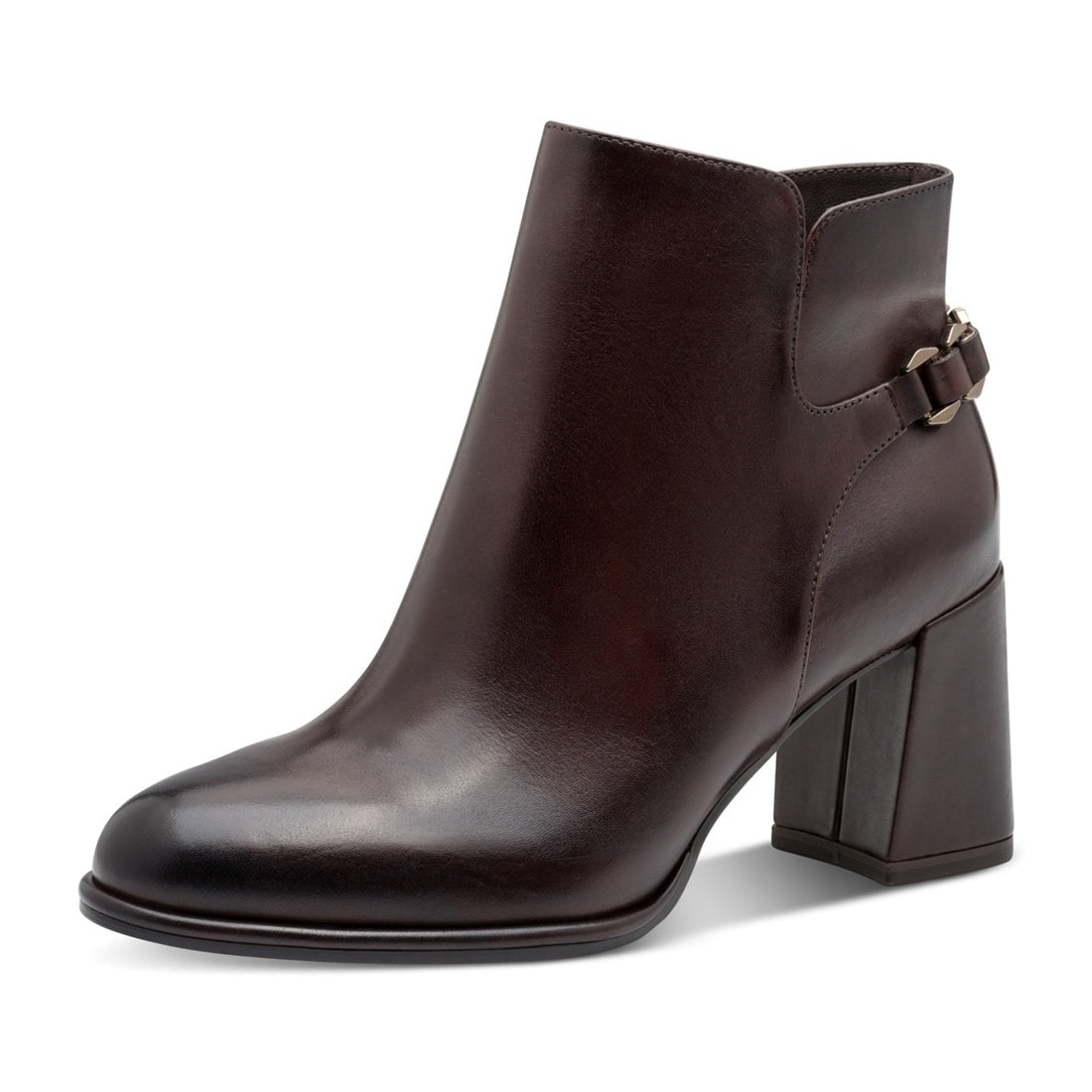 brown casual closed booties