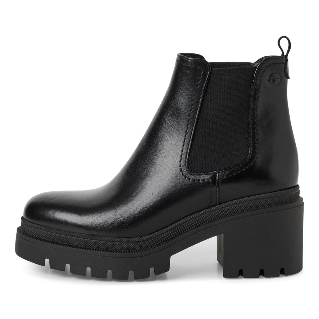 black casual closed booties