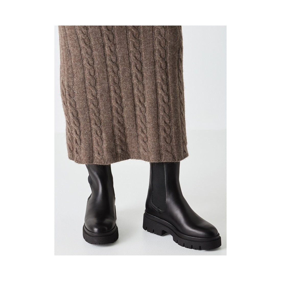 black casual closed booties