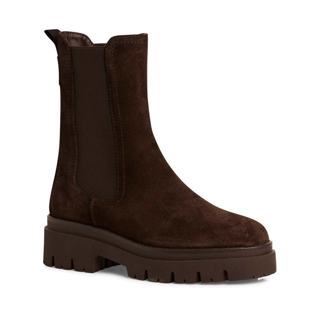 brown casual closed booties