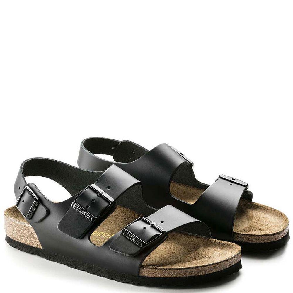 Birkenstock Mens Milano Bs Black Sandals 0034193 | Vilbury London