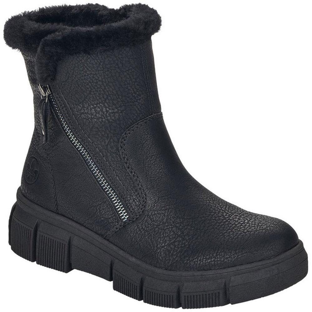 Rieker Womens Black Casual Boots X3461-00 | Vilbury London