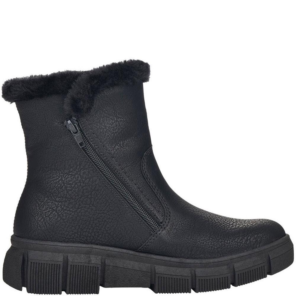 Rieker Womens Black Casual Boots X3461-00 | Vilbury London