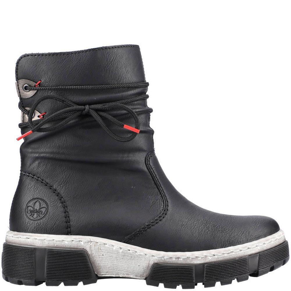 Rieker Womens Black Casual Boots X8658-00 | Vilbury London