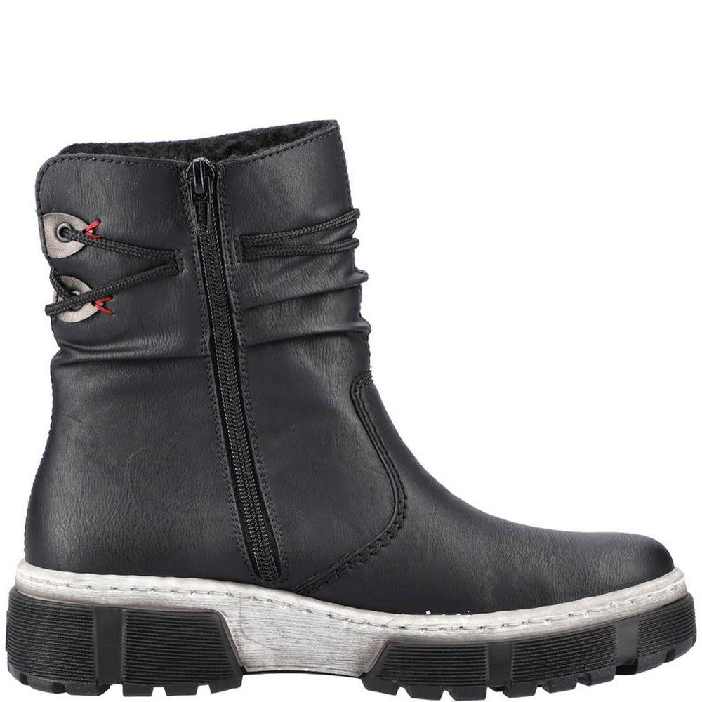 Rieker Womens Black Casual Boots X8658-00 | Vilbury London