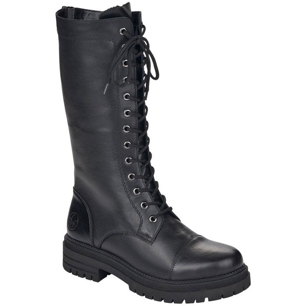 Rieker Womens Black Casual Leather Boots Y3132-01 | Vilbury London