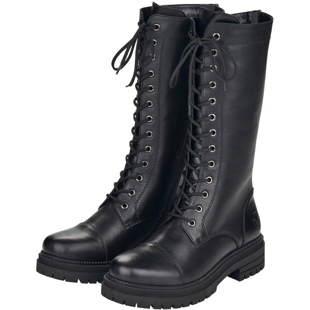 Rieker Womens Black Casual Leather Boots Y3132-01 | Vilbury London
