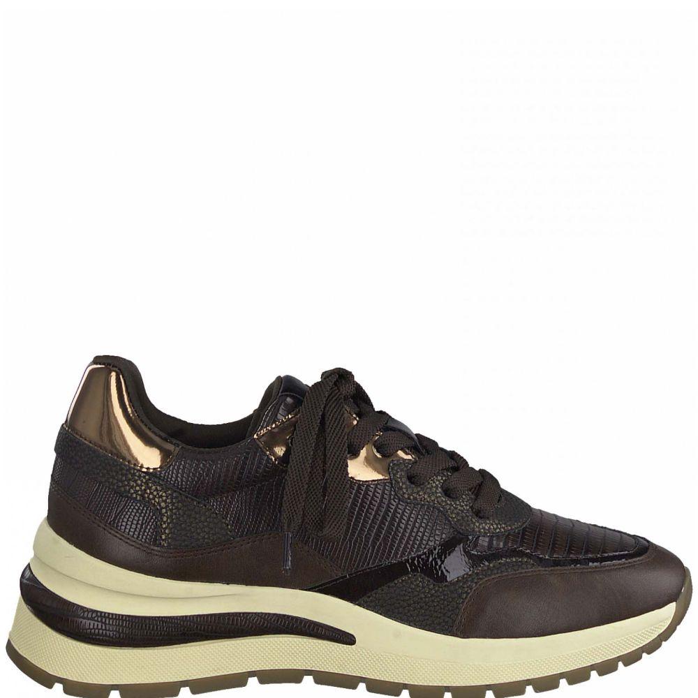 Tamaris Womens Brown Casual Trainers 1-23704-27 343 | Vilbury London