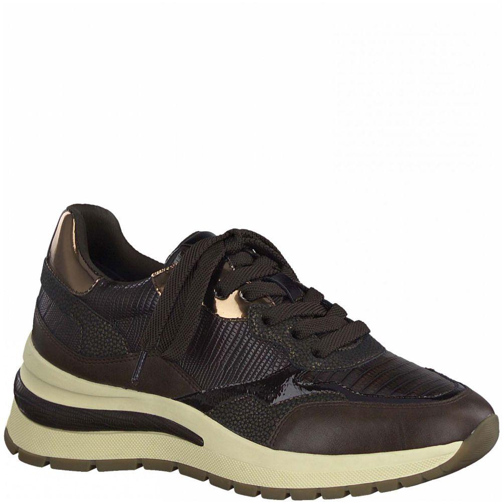 Tamaris Womens Brown Casual Trainers 1-23704-27 343 | Vilbury London