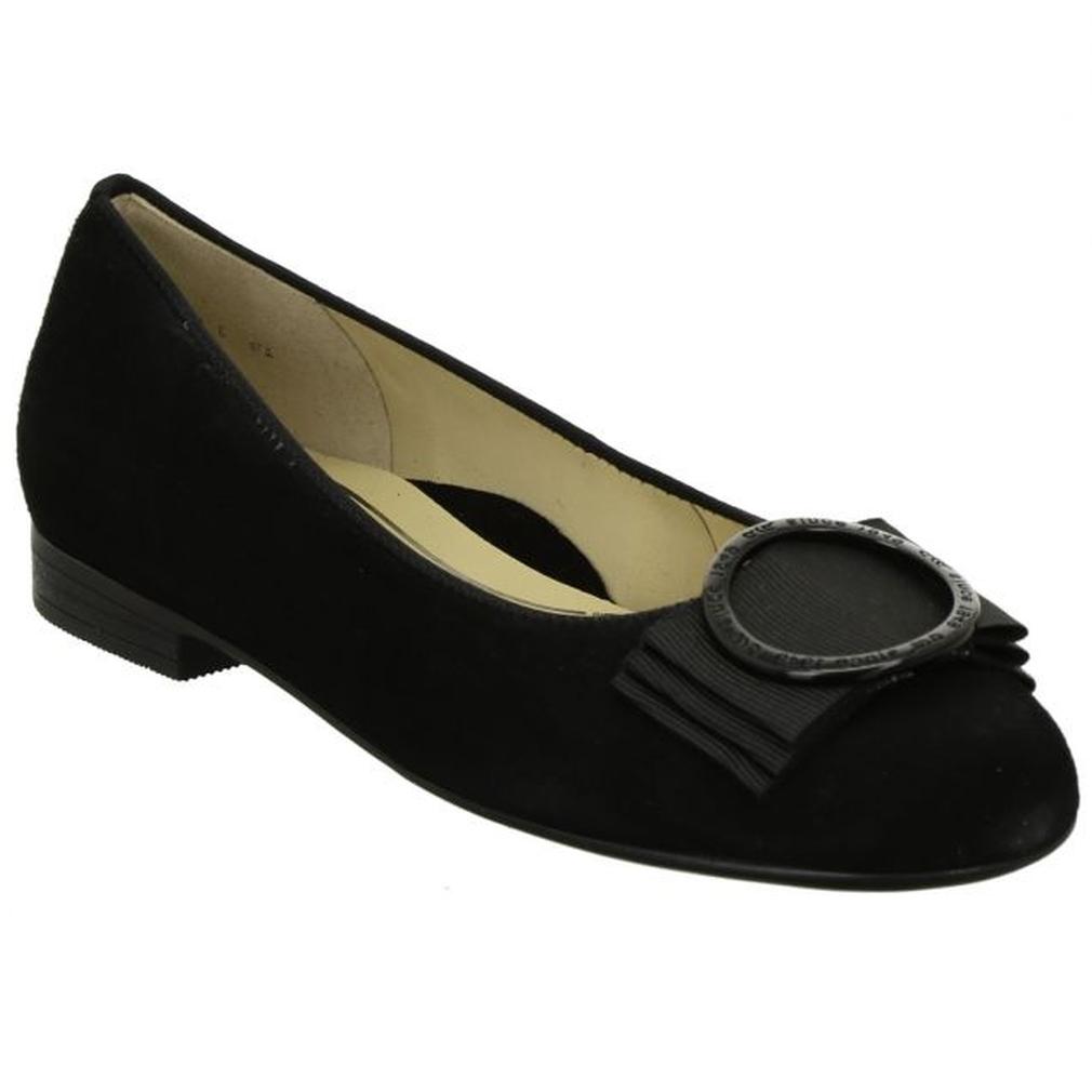 Ara Womens Sardinia-Highsoft Black Flats 1241309-09 | Vilbury London