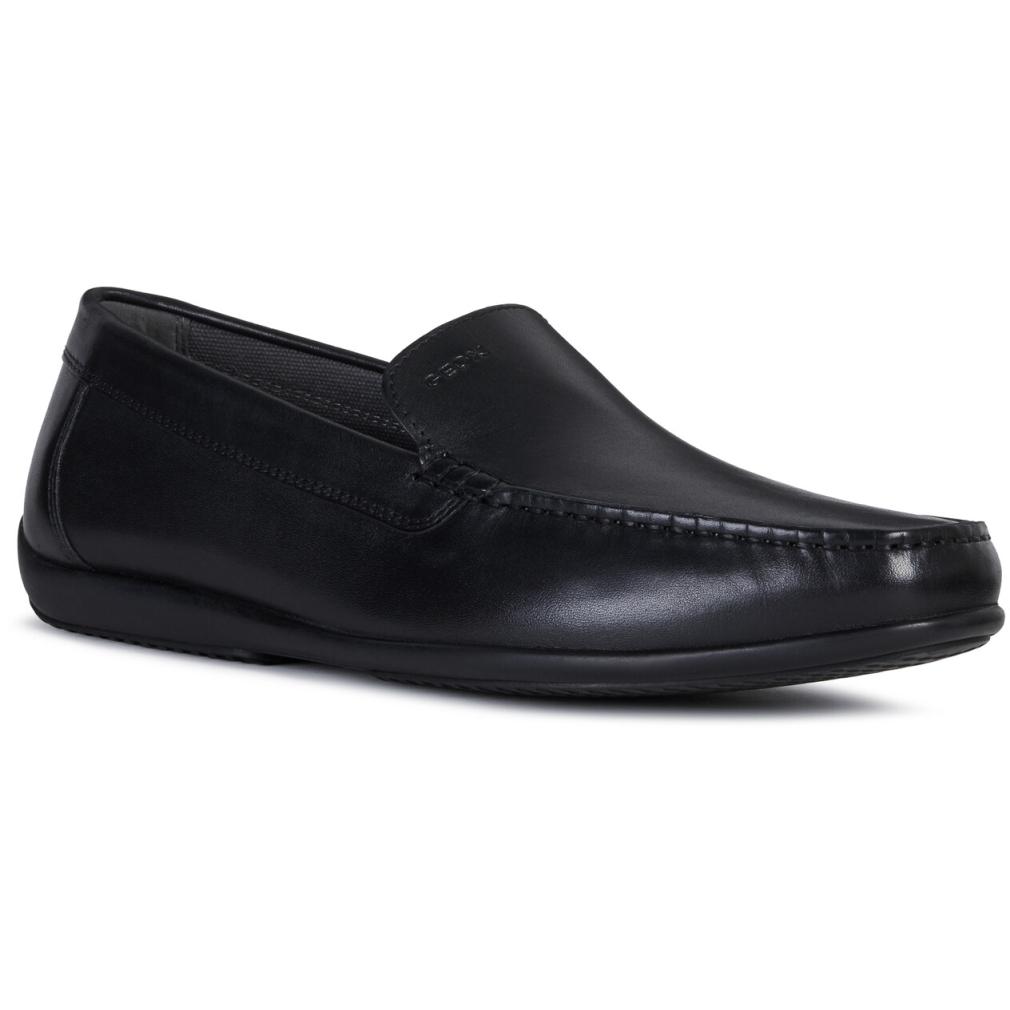 Geox Mens U Ascanio Black Flats U020Wa 00043 C9999 | Vilbury London