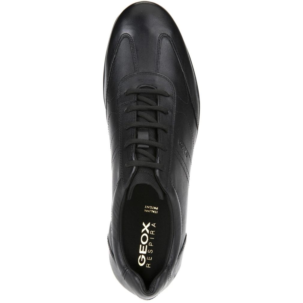 Geox Mens Uomo Symbol Black Flats U74A5B 00043 C9999 | Vilbury London