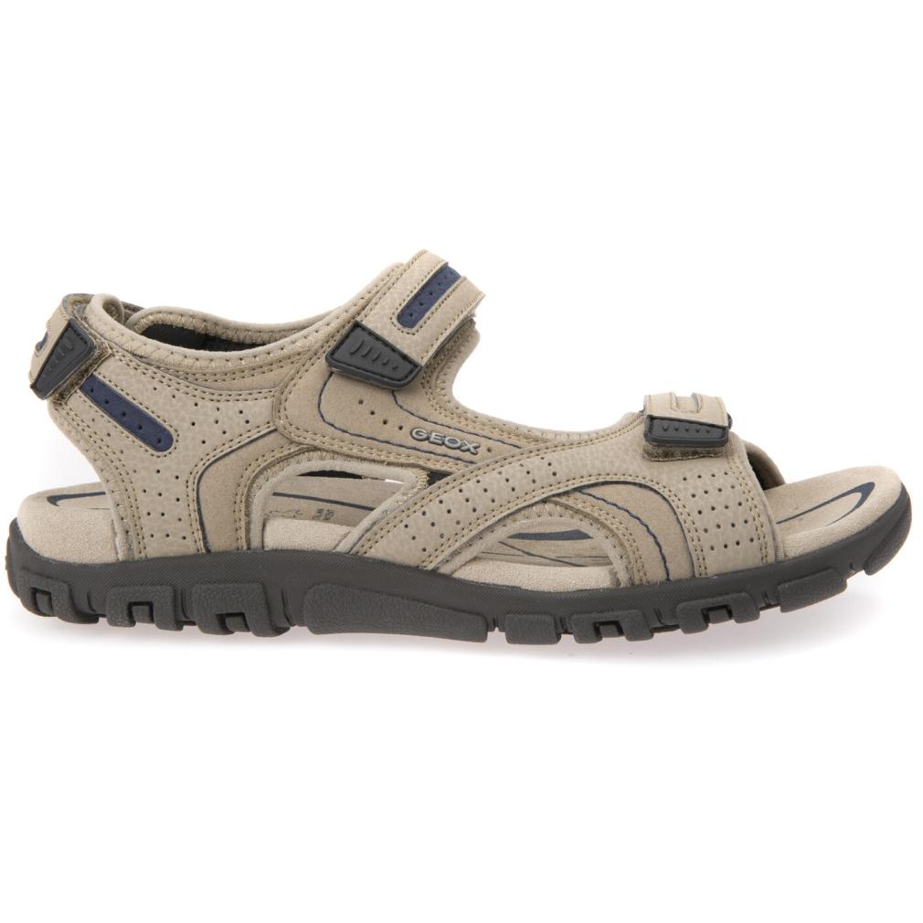 Geox Mens Uomo Sandal Strada Sand Navy Sandals U8224D 050Au C0829 | Vilbury London