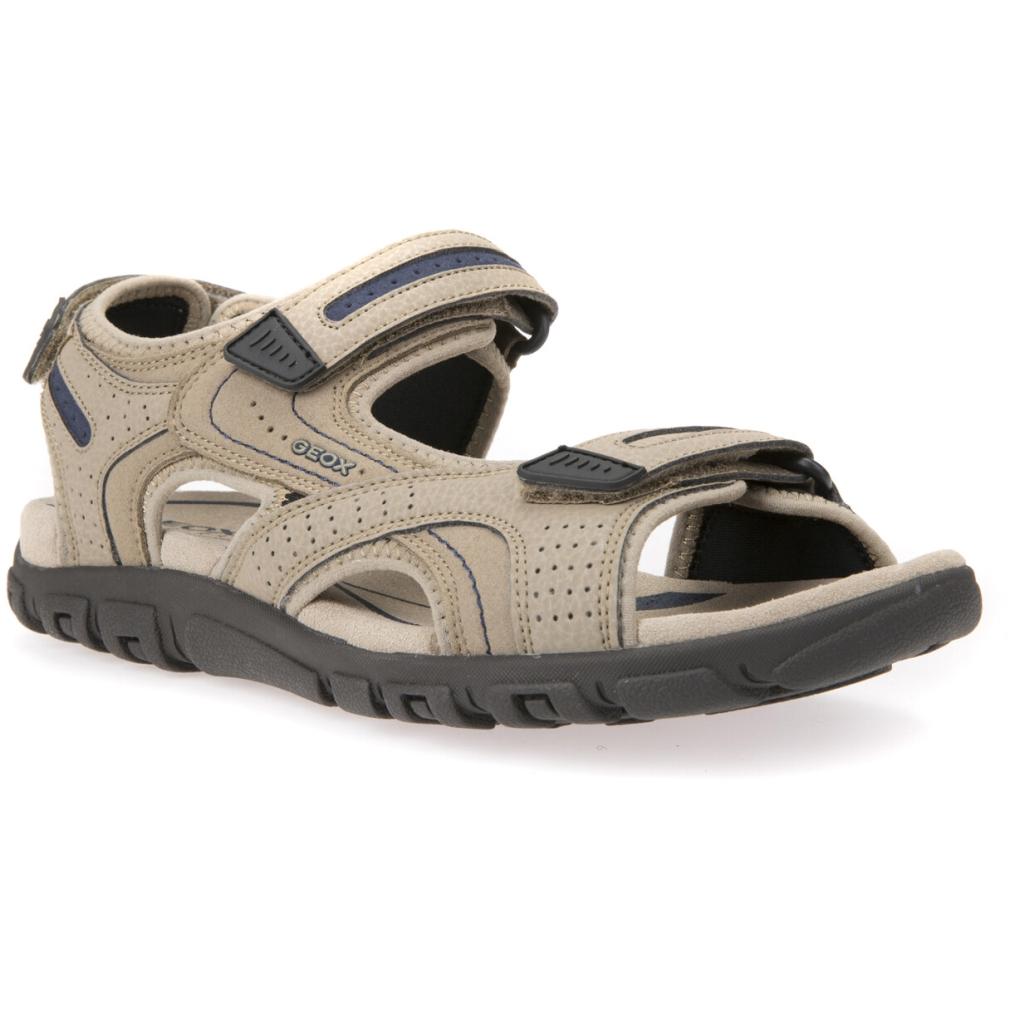 Geox Mens Uomo Sandal Strada Sand Navy Sandals U8224D 050Au C0829 | Vilbury London