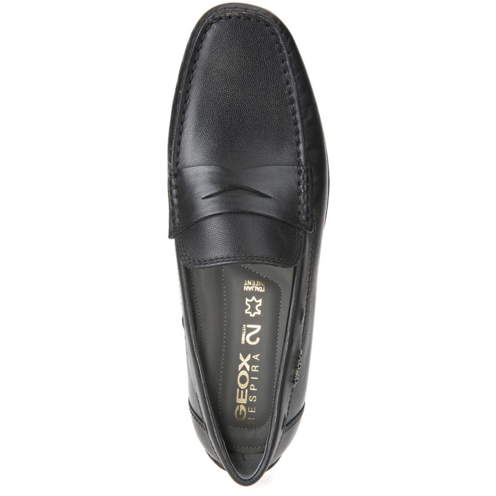 Geox Mens U Moner 2Fit Black Flats U824Ya 04743 C9999 | Vilbury London