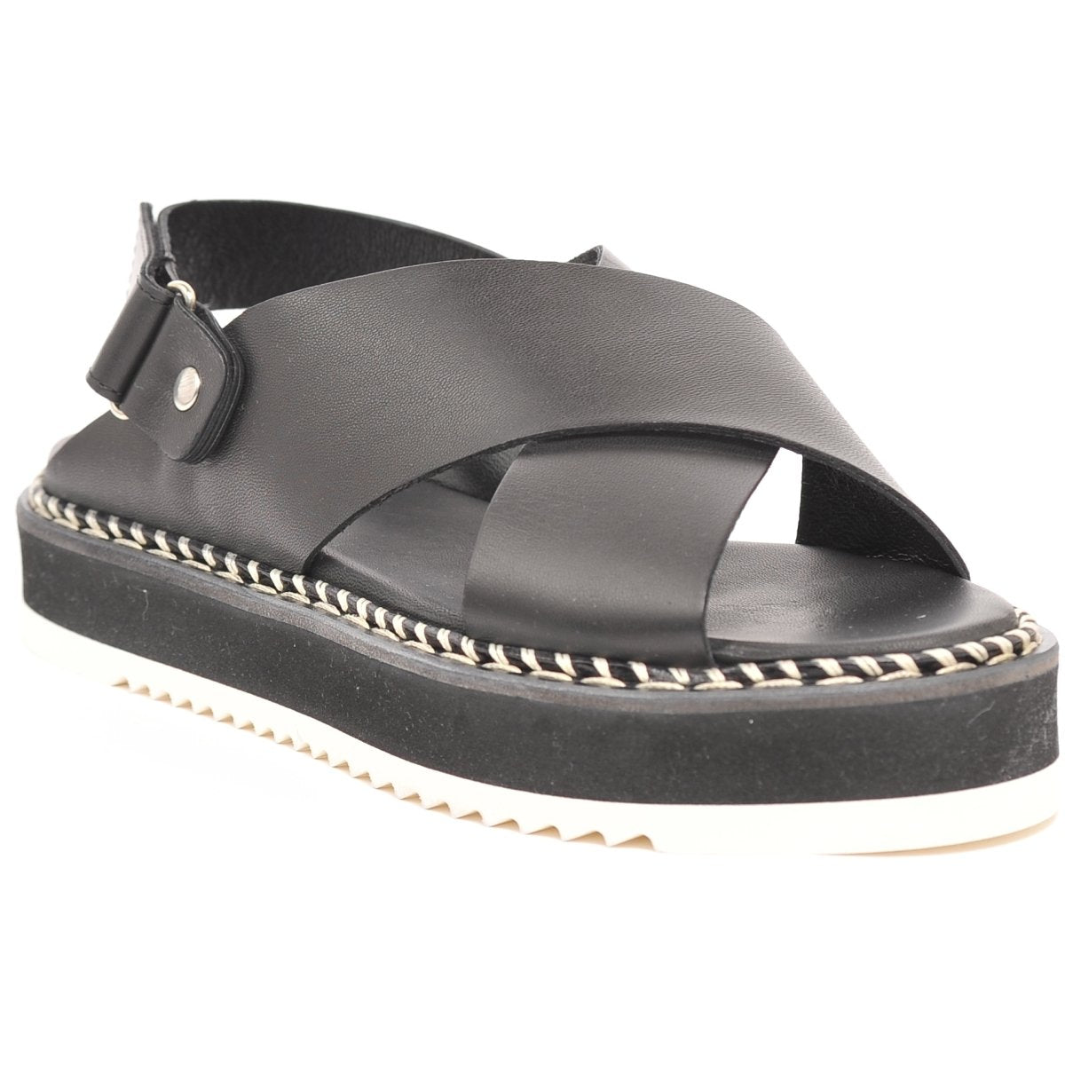 AGL Womens Marta Nero Sandals D642026Pisofty0000 | Vilbury London