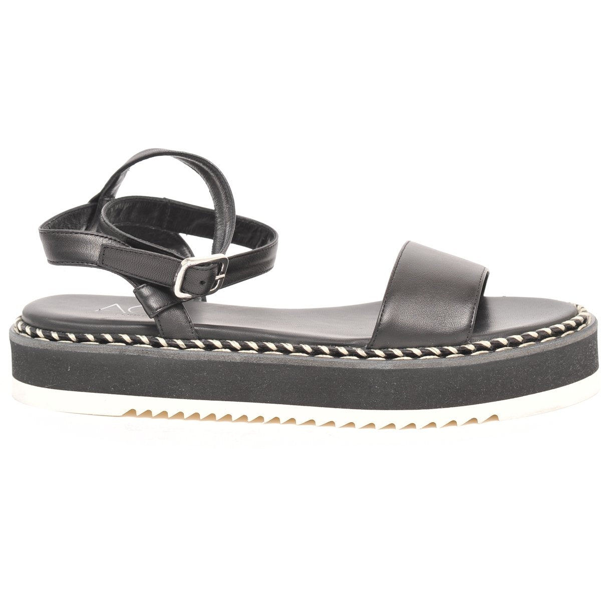 AGL Womens Myrte Nero Sandals D642034Pisofty0000 | Vilbury London