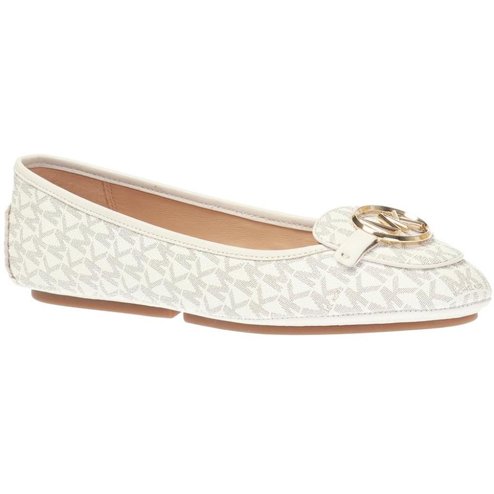 Michael Kors Womens Lillie Moc Vanilla Flats 40R9Lifp3B-150 | Vilbury London