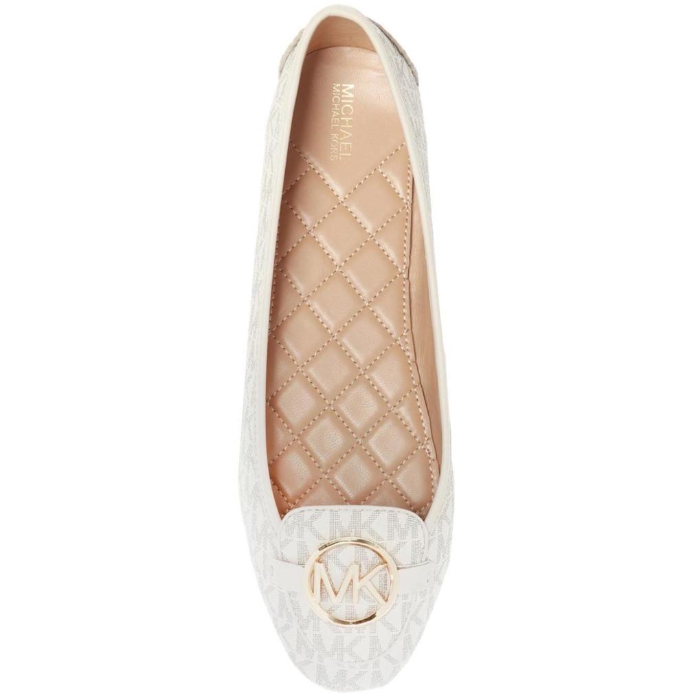 Michael Kors Womens Lillie Moc Vanilla Flats 40R9Lifp3B-150 | Vilbury London