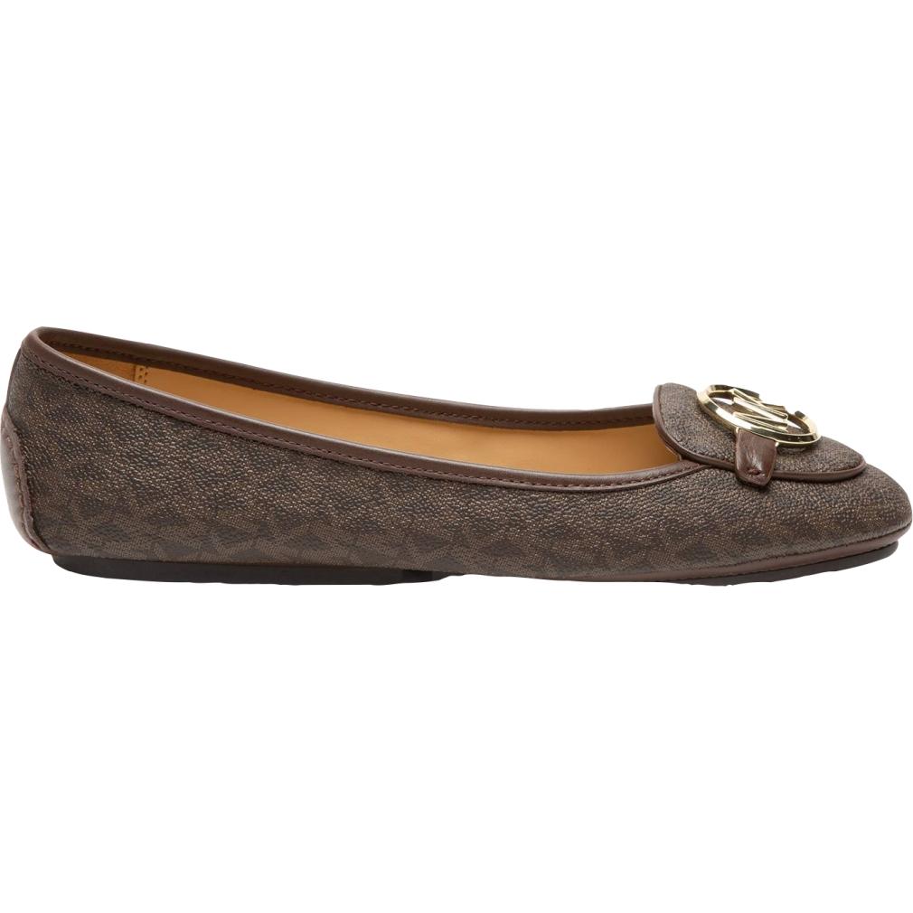 Michael Kors Womens Lillie Moc Brown Flats 40R9Lifp3B-200 | Vilbury London