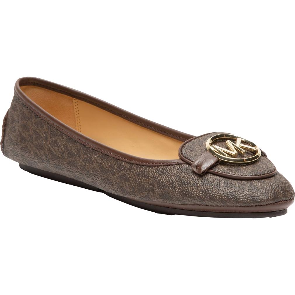 Michael Kors Womens Lillie Moc Brown Flats 40R9Lifp3B-200 | Vilbury London