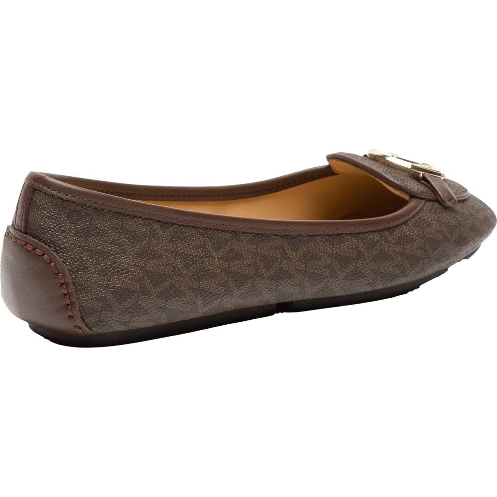 Michael Kors Womens Lillie Moc Brown Flats 40R9Lifp3B-200 | Vilbury London