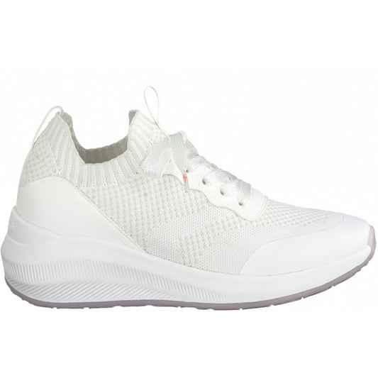 Tamaris Womens White Casual Trainers Trainers 23758 100  | Vilbury London